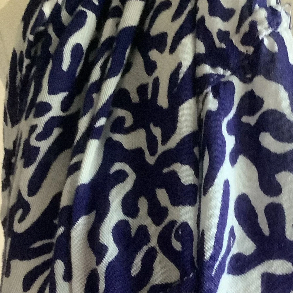 Lilly Pulitzer Navy and White Infinity Loop Scarf